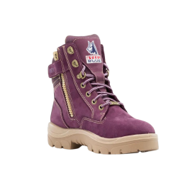 STEEL BLUE 892861 WOMENS 6 SOUTHERN CROSS ZIP STEEL TOE WORK BOOTS PURPLE