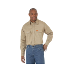 WRANGLER FR12140 MENS FR LONG SLEEVE WORK SHIRT KHAKI