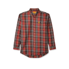 WRANGLER FR3W5RT MENS FR RUST PLAID LONG SLEEVE WORK SHIRT