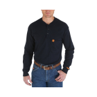 WRANGLER FR3W8NV MENS FR HENLEY SHIRT NAVY