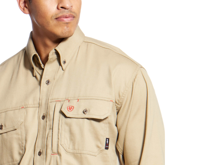 Ariat Clothing 10025402 MNS FR SOLID VENT LS WRK SHRT