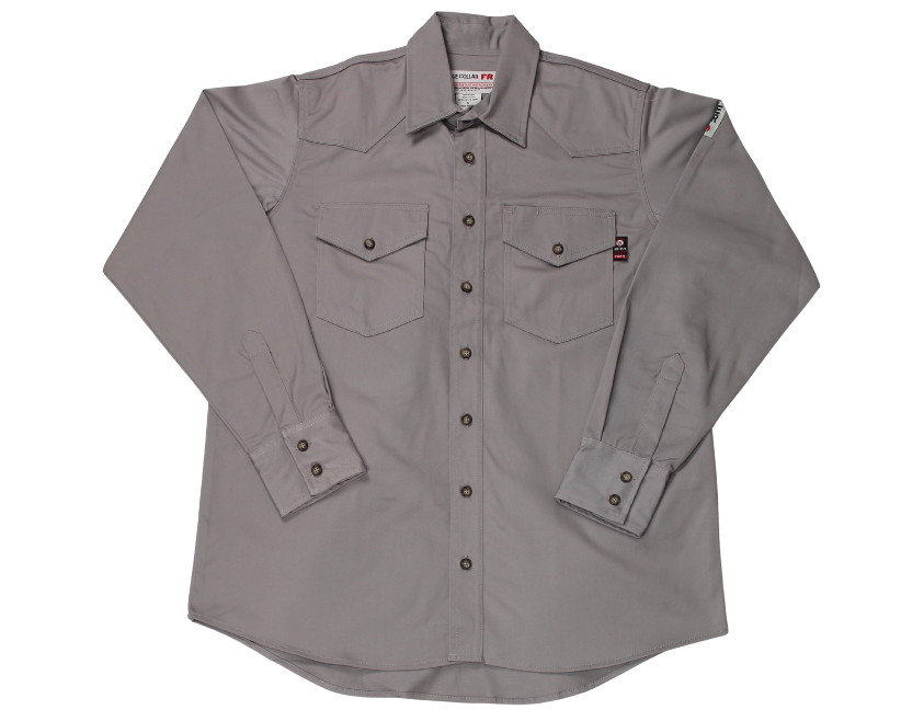 Blue Collar FR BC0201FR-GY 100% COTTON BUTTON FR SHIRT GR