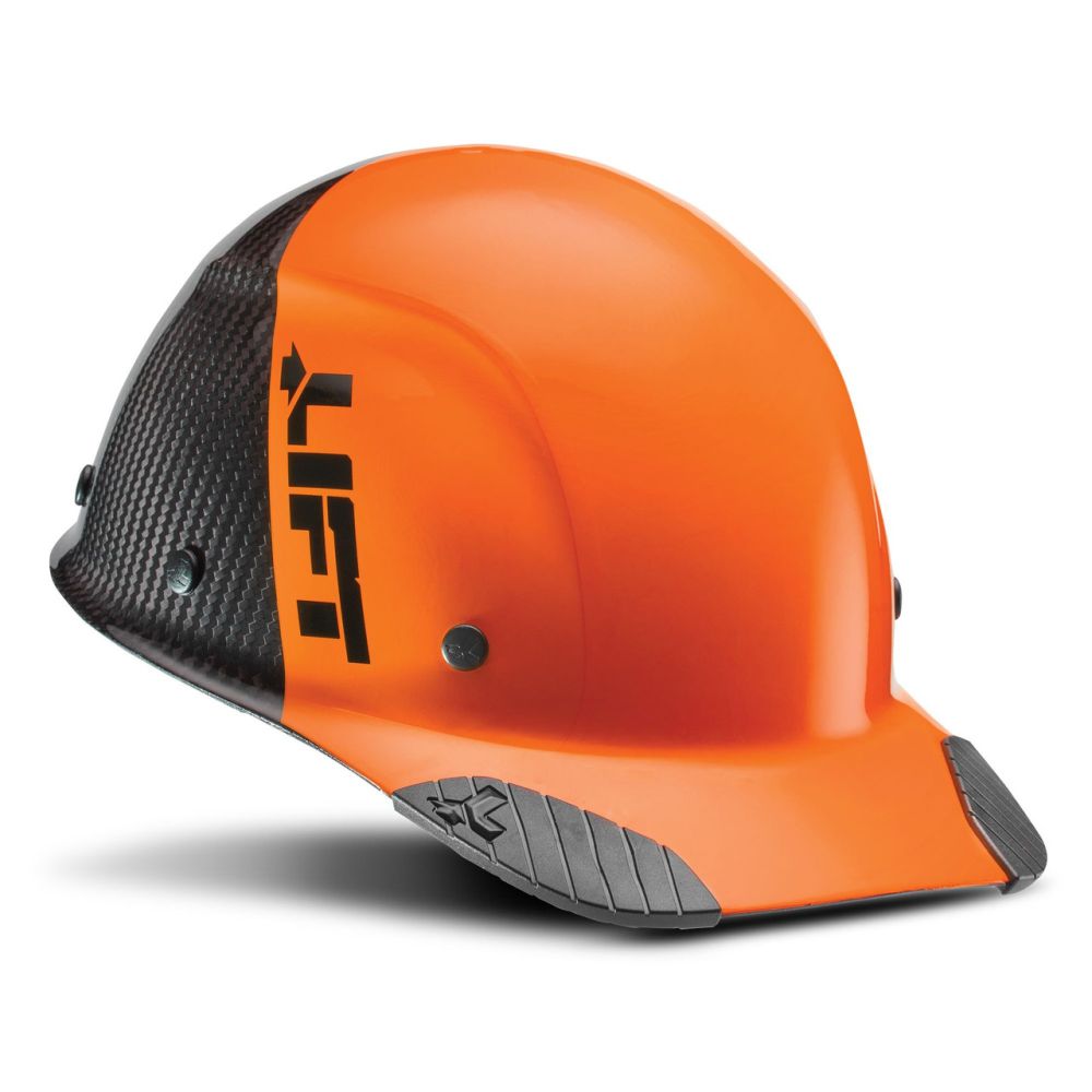 LIFT SAFETY HDC50C 19OC DAX CARBON FIBER CAP BRIM 50 ORANGE BLACK