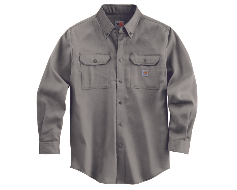 CARHARTT FRS003-GRY MENS FR LIGHTWEIGHT TWILL SHIRT GREY