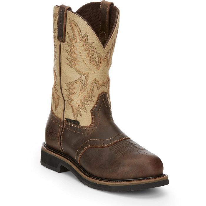 Se4661 Justin Mens 11 Stampede Superintendent Steel Toe Work Boots