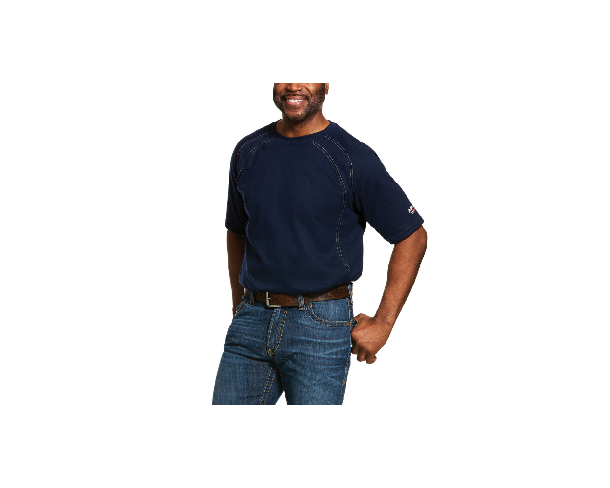Ariat Clothing 10025370 MNS FR WORK CREW SS T SHRT NAV