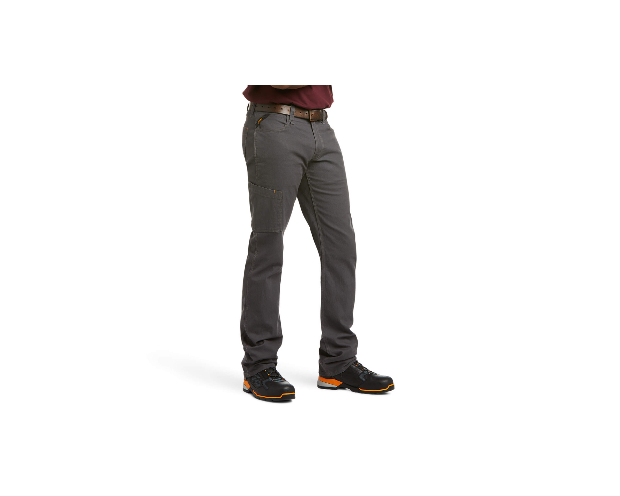 ARIAT 10030250 MENS REBAR M4 LOW RISE DURASTRETCH MADE TOUGH STACKABLE  STRAIGHT LEG PANT, REBAR GREY