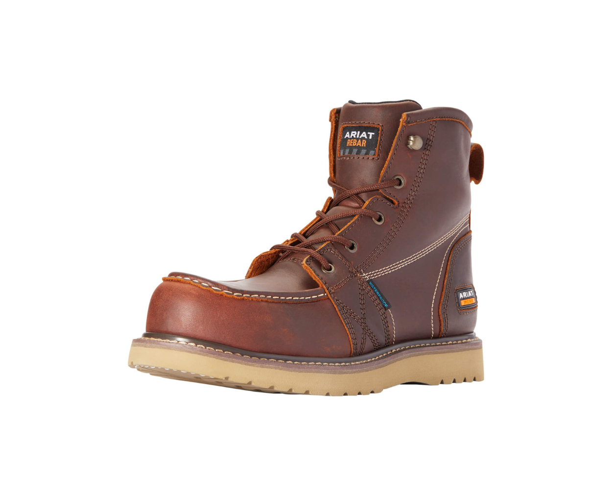 Ariat Boots 10035917 MNS REBAR WEDGE MOC 6 H2O CT ariat-boots-10035917-mns-rebar-wedge-moc-6-h2o-ct