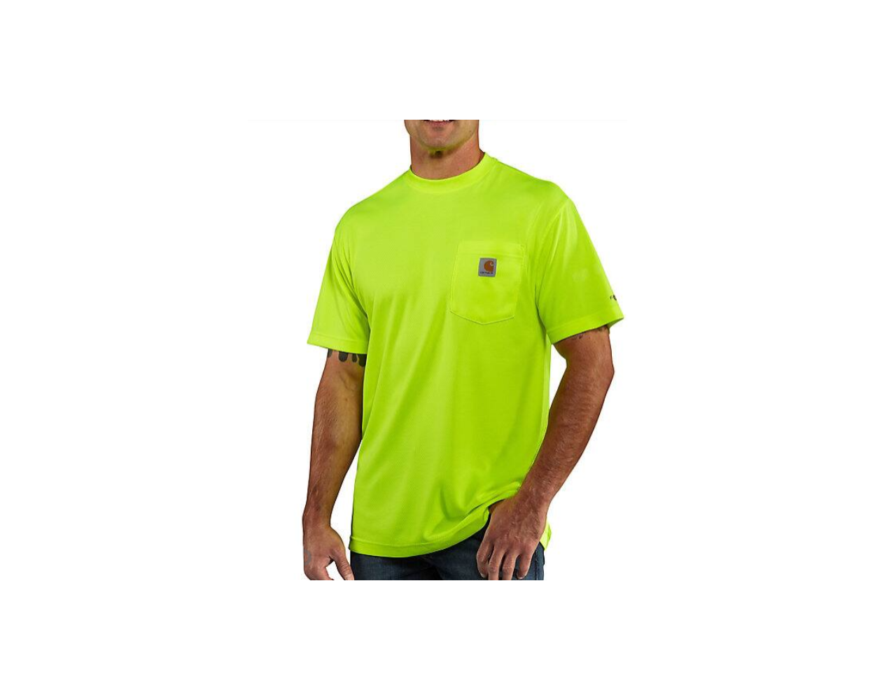 Outlook Voksen enhed CARHARTT 100493 MENS FORCE COLOR ENHANCED SS TEE, BRITE LIME