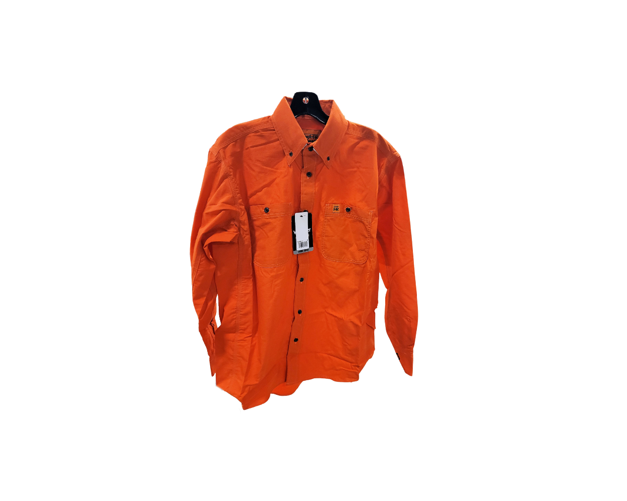 WRANGLER FR3W01O MENS FR LONG SLEEVE WORK SHIRT, ORANGE