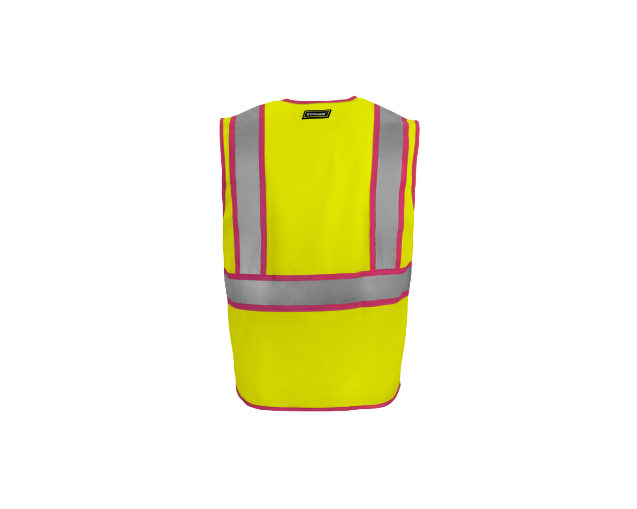 Ironwear 1284-LZ-PT SAFETY VEST LIME PINK TRIM