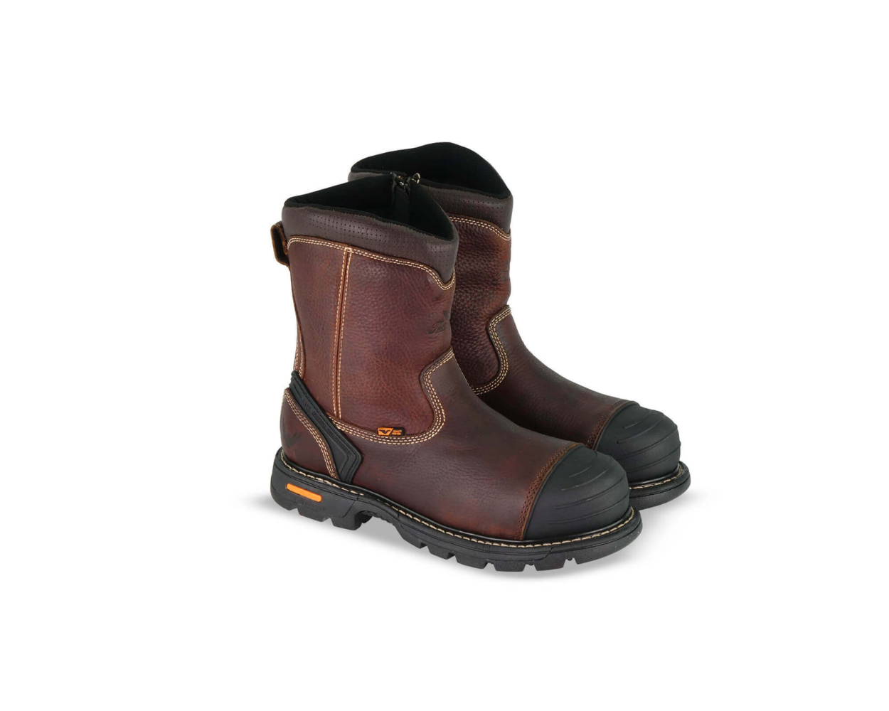 GOOD★JOB Justin Men's Blueprint Round Toe Pull-On Work Boots, 11 in