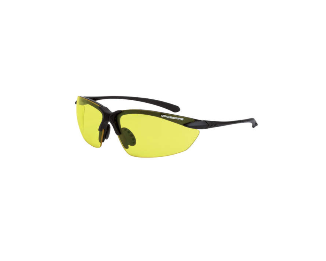 Crossfire 925 Sniper Safety Glasses - Black Frame - Yellow Lens