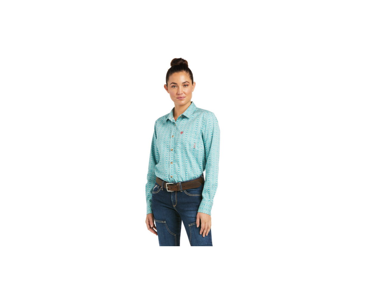 Buy Just Country Womens Jahna Half Button Work Shirt Cobalt - The Stable  Door