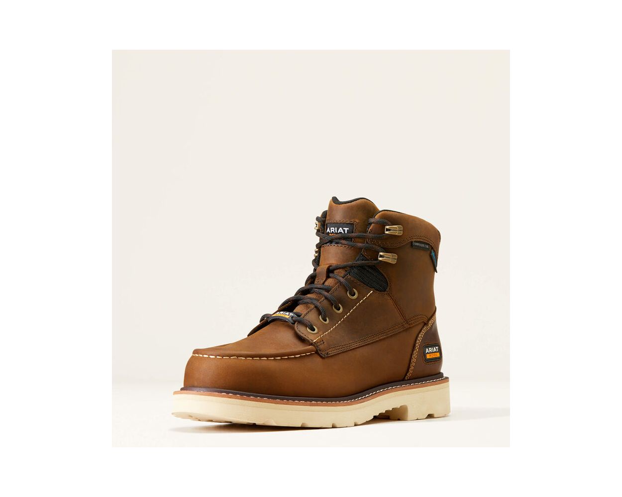 Ariat Men s Rebar Lift 6 in. Waterproof Composite Toe Work Boot Distressed Brown 8 EE