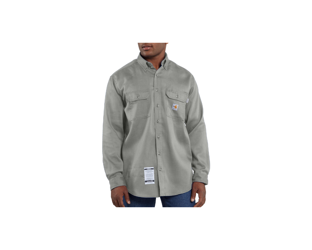 CARHARTT FRS003-GRY MENS FR LIGHTWEIGHT TWILL SHIRT GREY
