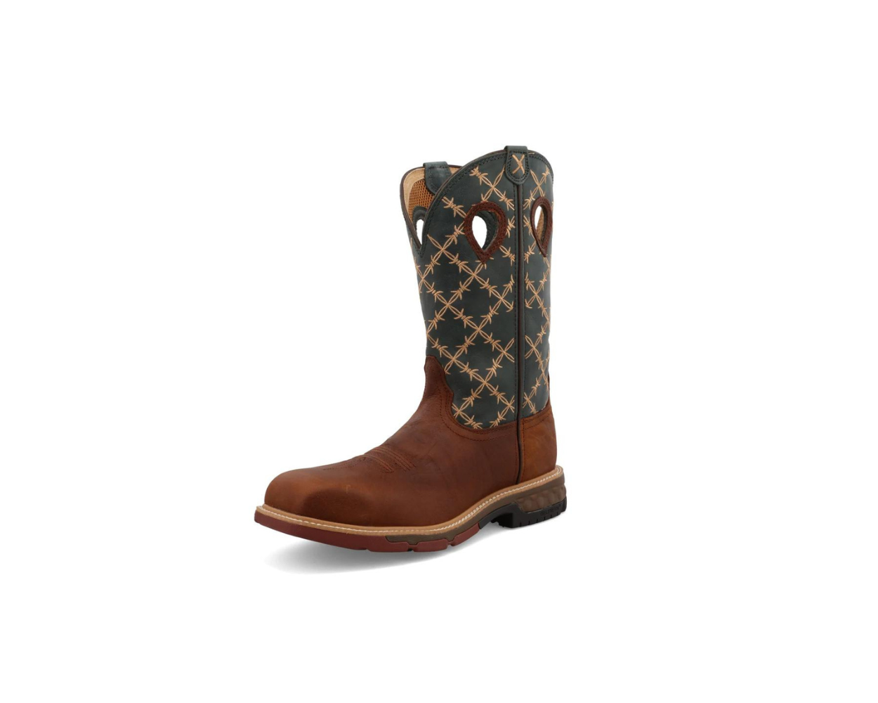 Twisted x Men s 12 Composite Safety Toe Western Work Boot Mocha Slate