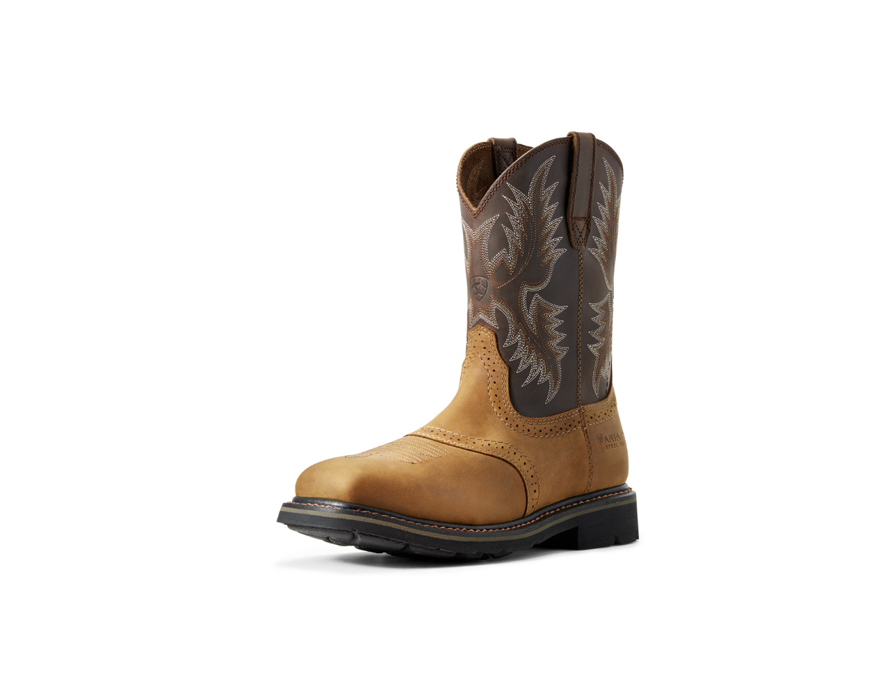 Ariat work boots pull on top
