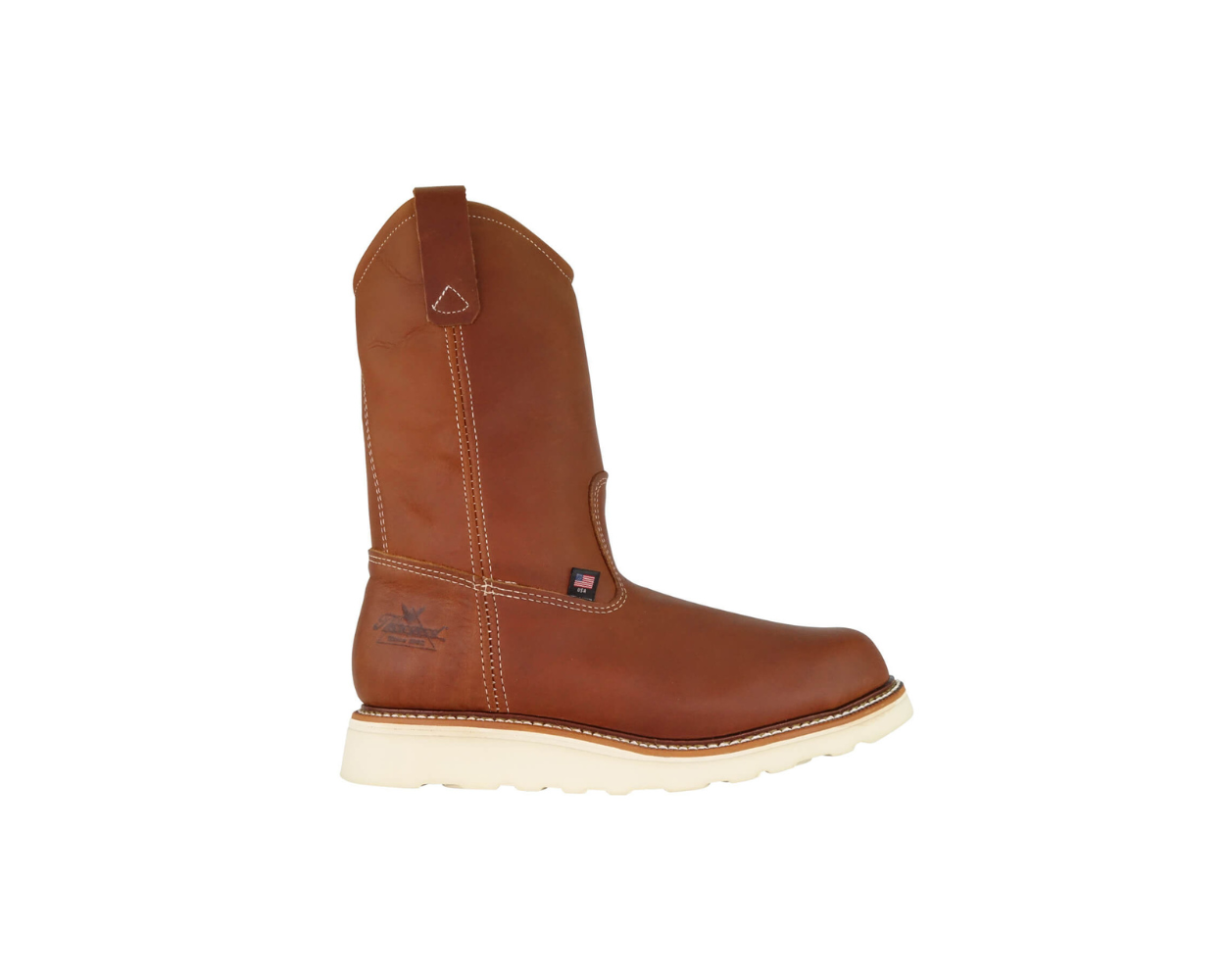 Pull on wedge sole work boots sale