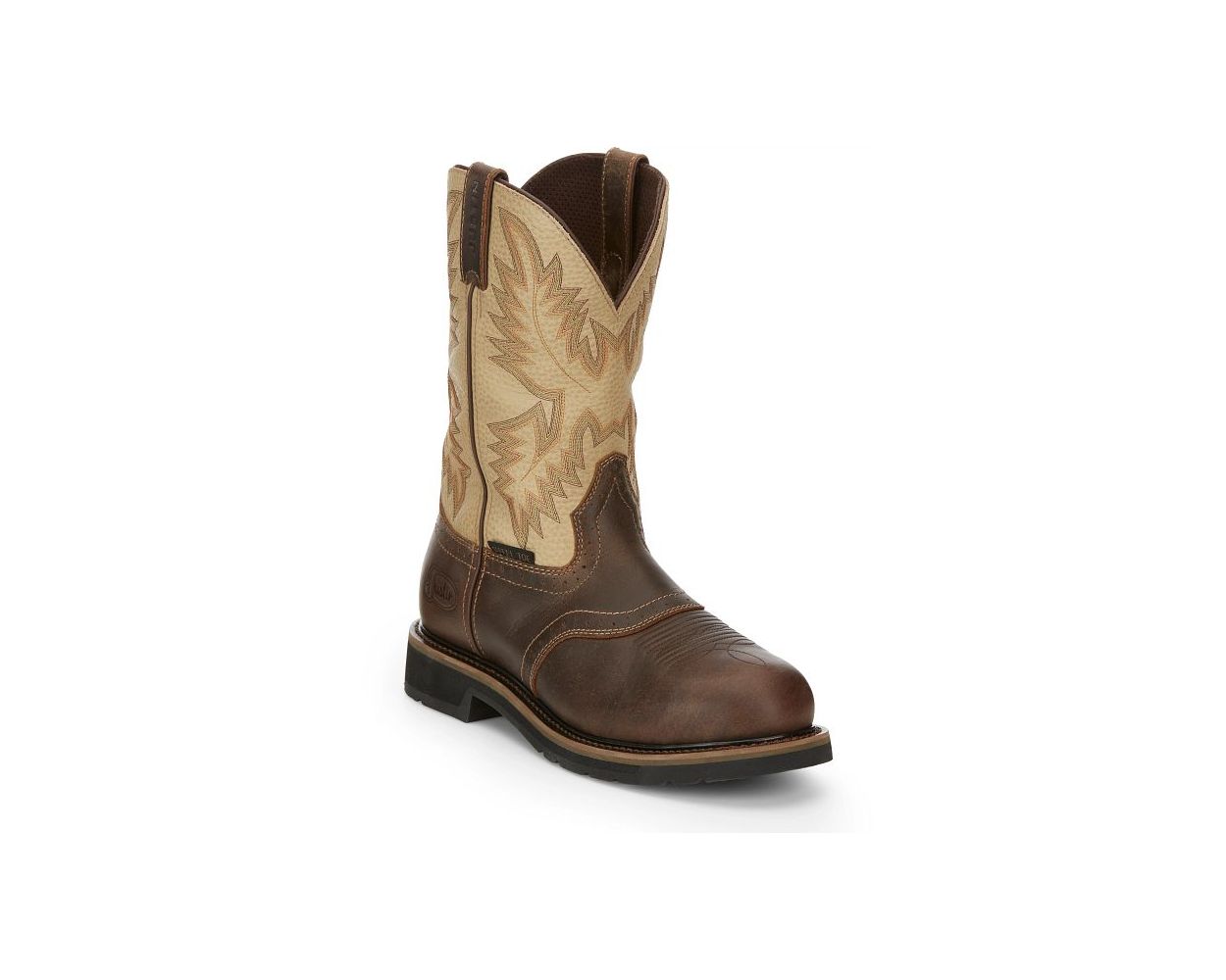 Justin safety toe boots clearance