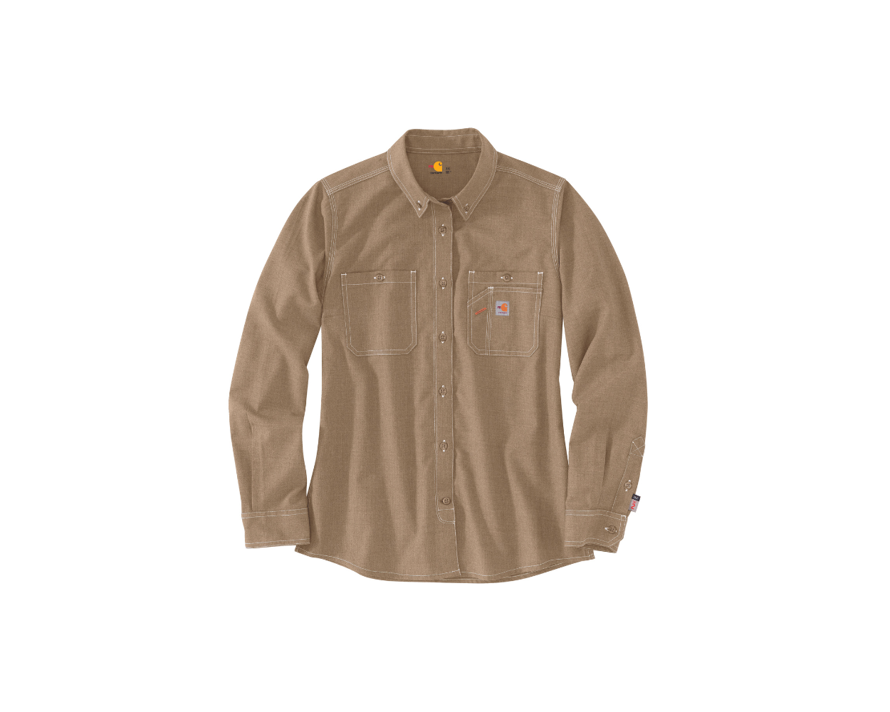 CARHARTT 104147 DKH WOMENS FR FORCE RELAXED FIT LONG SLEEVE SHIRT