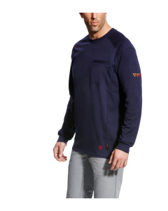 ARIAT 10022327 MENS FR AIR CREW LONG SLEEVE T-SHIRT NAVY