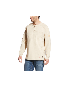 ARIAT 10022598 MENS FR AIR LONG SLEEVE HENLEY SAND