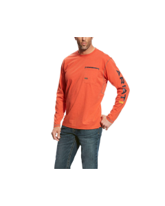 ARIAT 10023922 MENS REBAR WORKMAN LS LOGO T-SHIRT