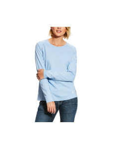 ARIAT 10025380 WOMENS FR AIR CREW LONG SLEEVE T-SHIRT BLUE