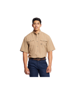 ARIAT 10025384 MENS REBAR MADE TOUGH VENTTEK DURASTRETCH SS WORK SHIRT