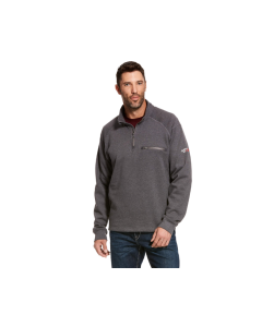 ARIAT 10027924 MENS FR REV 1/4 ZIP TOP CHARCOAL