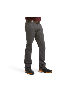 ARIAT 10030250 MENS REBAR M4 LOW RISE DURASTRETCH MADE TOUGH STACKABLE STRAIGHT LEG PANT, REBAR GREY