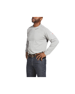 ARIAT 10033209 MENS FR BASELAYER LONG SLEEVE T-SHIRT GREY