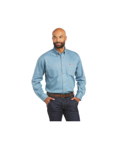 ARIAT 10035433 MENS FR VENTED LONG SLEEVE WORK SHIRT BLUE