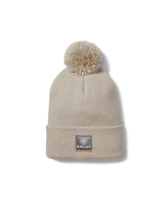 ARIAT 10037425 WOMEN'S REBAR POM BEANIE, STONE