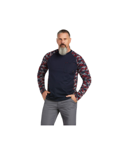 ARIAT 10039164 MENS FR BASE LAYER LONG SLEEVE T-SHIRT NAVY