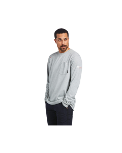 ARIAT 10039228 MENS FR MAX PROTECT LONG SLEEVE T-SHIRT GREY