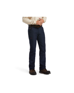 ARIAT 10039284 MENS FR M5 STRAIGHT DURALIGHT RIPSTOP STACKABLE STRAIGHT LEG PANT, NAVY
