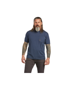 ARIAT 10039400 MENS REBAR WORKMAN T-SHIRT, SLATE HETH