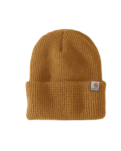 CARHARTT 103265 MENS KNIT INSULATED WAFFLE WOODSIDE BEANIE, CARHARTT BROWN
