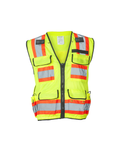 IRONWEAR 1278FR-L CLASS 2 HI-VIS PREMIUM FLAME-RESISTANT SURVEYOR VEST, LIME