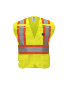 IRONWEAR 1287BRK-L CLASS 2 HI-VIS BREAKAWAY SAFETY VEST, LIME