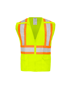 IRONWEAR 1287FR-LZ-RD MENS CLASS 2 HIVISIBILITY FR VEST LIME