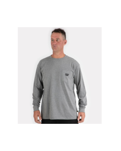 CATERPILLAR 1510053 MENS TRADEMARK POCKET LS T-SHIRT