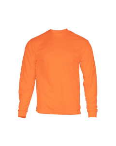 IRONWEAR 1802 O POLYESTER LONG SLEEVE CREW NECK SAFETY SHIRT WITH POCKET