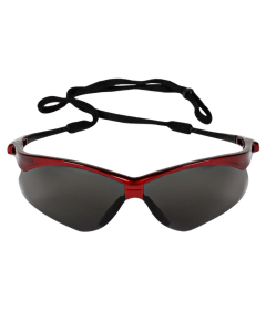 NEMESIS 22611 INFERNO RED FRAME SMOKE LENS Z87 SAFETY GLASSES