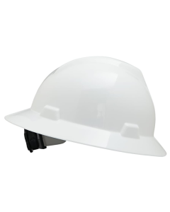 MSA 475369 V-GARD HAT W/RATCHET SLOTTED WHITE