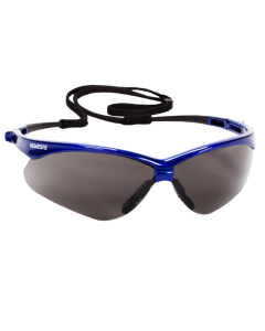 NEMESIS 47387  BLUE FRAME SMOKE LENS Z87 SAFETY GLASSES