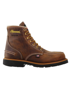 THOROGOOD 804-3696 MENS 6" WATERPROOF MOC TOE CRAZYHORSE STEEL TOE WORK BOOTS