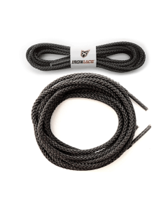 IRONLACE 63" UNBREAKABLE BOOT LACES, BLACK